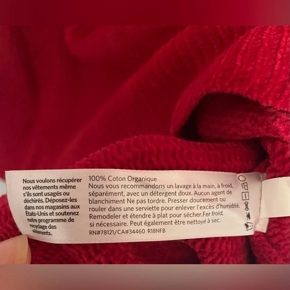 EILEEN FISHER, Women's sweater 3/4, color red size S/p